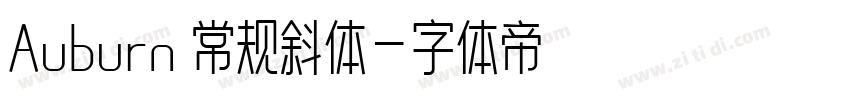 Auburn 常规斜体字体转换